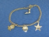 Sterling Silver Charm Bracelet – Fraternity/Sorority – 1 Charm dated 1960 – Weight is 8.4 grams
