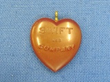 Vintage Advertising Charm/Fob – Swift and Company – Meat Packing – Cow on one side