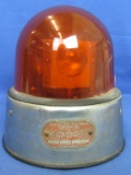 Emergency Vehicle – Beacon Ray Model 15A Amber Dome– Federal Sign & Signal Junior appx 8” T