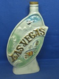 Vintage Jim Beam Decanter: Las Vegas one side  - Hoover Dam Other side – Appx 12” Tall – Empty