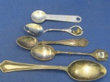 5 Spoons: Vtg. Measuring, Minnesota Souvenir, 3 Silver Plated