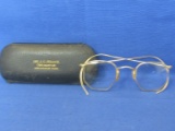 Antique Bifocal Glasses & Case – Frames Marked GF