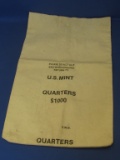 Canvas Bag – U.S. Mint Quarters $1000 S.W.B. Quarters –18” L x 12” W