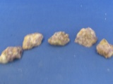 5 Pieces of Rough Amethyst from Thunder Bay Canada – each appx 2”