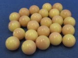 25 Marble King Burmese Marbles (Pinkish Marbles Glow Green under a Black Light)