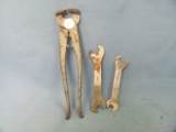 Edelmann Wrenches (7/16 & ½) &  Pincher 7 5/8” L - (Japan) – Wear & Rust