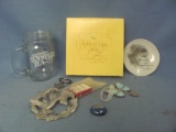 Mix Lot – Avon Mother's Day Plate 1982 – Glass Mug -  Plate – Keychain – Misc.