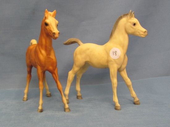 Vintage Breyer Model Foals – 1 Palomino Arabian Foal – 1 Gray Arabian Foal – Traditional Size – 1960