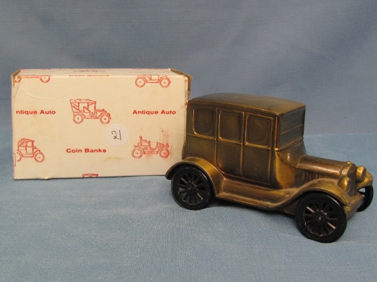 1970s Banthrico Metal Coin Bank  – 1926 Ford Model T – Excellent Condition – 5 ½” long – 3” tall -