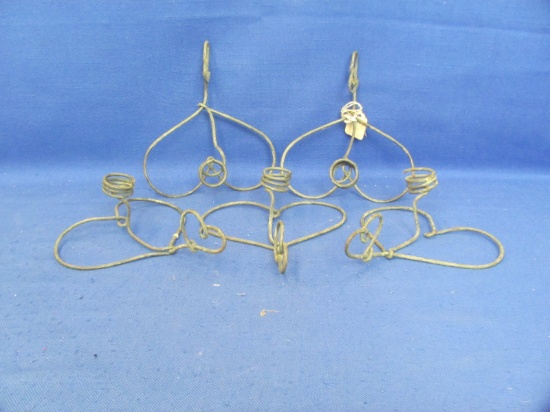 Wireware Heart Shape Candle Holders (5) – 5 1/8” L – Some Finish Wear