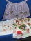 Lot of 8 Aprons – Used – Different Colors & Patterns – Butterflies -Flowers – Food -