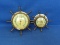 Two Small Ship's Wheel Brass Thermometers – Made in Germany – Unmarked -