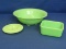Mismatched Set of McKee Jadeite Glassware – Bowl Has Small Chip -