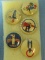 Kellogg's Pep - Military Insignia : 5 Vintage 1” Pin-Backs