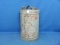 Galvanized Metal 2 Gallon Gas Can – 11 1/2” T -  Paint Wear/Loss – Dented