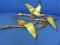 Mid Century Masketeers Wood Metal Flying Geese Ducks Wall Art – 20 1/2” L – Some Wear