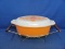 1972 Promotional Pyrex Covered Serving Bowl - Seville Pattern - Candle Warmer Stand