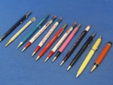Assorted Pencils – Bullet Pencils – Mechanical Pencils – All With Advertisements -