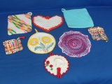 Assortment – Mixed Lot of Hot-pads – Fancy, Simple, Different Colors; Sizes -