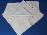 Vintage – Set of Table Cloths & Napkins – Off-white Color -