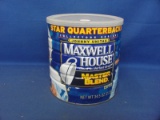 Johnny Unitas – Maxwell House Coffee Can – Collector's Series – 34.5 ozs – Plastic Cover