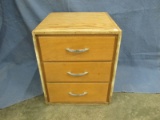 Small 3 Drawer Wood Cabinet – Homemade – 14 7/8”W x 15 1/2”D x 17 3/8”T – As shown – Was previously