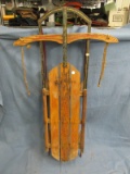 Vintage Royal Racer Sled – Original Red/Black/Yellow Paint – Well used – 45”L x 24 1/4”W – As shown