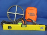 Mix Lot – Bits – Snake – Filter Wrench – Level – Extension Cord – Pittsburgh 25' Tape Measure