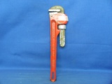 Sears 14” Adjustable Pipe Wrench – Japan – Works – Finish Wear
