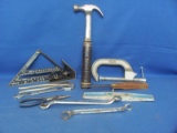 Mix Lot – Wrenches – Squares – Clamp – Needle Nose – Hammer – Used Condition