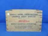 Western Wood Small Arms Ammunition 12 GA. Wood Box – 9 ¼ x 15 – Damaged