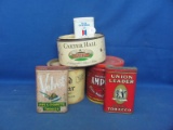 Lot of Pipe & Cigarette Tobacco Tins (6) – Wear/Fading/Dents