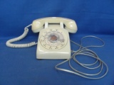 Rotelcom Rotary Telephone – Light Tan – Dated 1984 – Not Tested – Finish Wear