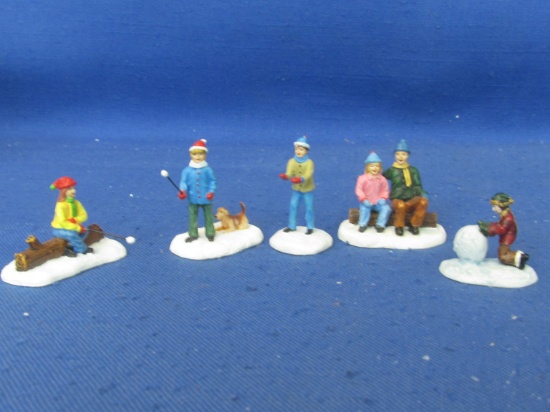 Dept. 56 Heritage Village (c) 2005 Figures – 5 2” or smaller: 2  Fishing, Rolling Snowball, Standing