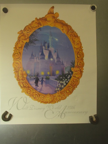 2 Identical Posters Walt  Disney World 25th Anniversary 16”x 20