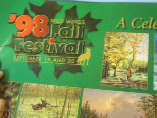 Poster 1998 Wild Wings Fall Festival  Sept 19 & 20 – Gold Ink Signatures -over 20