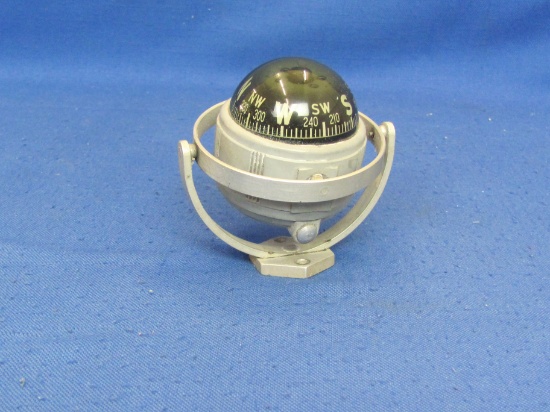 1955 Airguide Gyro Mobile Compass – Gray Plastic & Aluminum – Very Nice! -