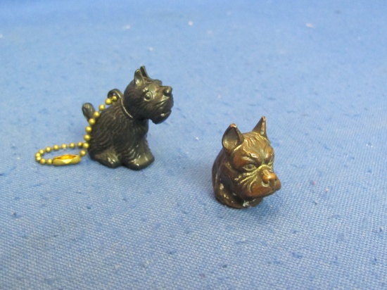 Scottish Terrier Key-chain -Dog Head  Figurine -Probably From Bobble Head -