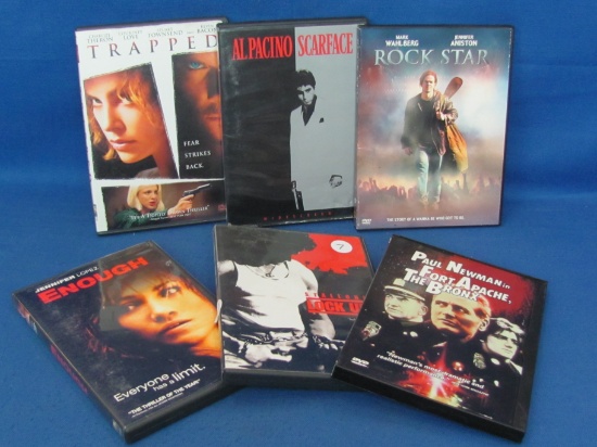 Six DVDs – Drama/Thriller/Action - “Lock Up”, “Enough”, “Trapped” and More -