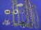 Goldtone Jewelry Lot: Necklaces – Pins – 1 Bangle Bracelet – 1 Necklace by Anne Klein