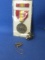 Vintage Military  Pins & Medal: 10K Gold Filled Bars, Marine Hat Emblem, National Defense Service Me