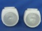 Pair of Vintage Frosted Glass Art Deco Bathroom Light Fixture Shades – Each Appx 5 1/2” T x 4 1/2” W