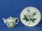 2 Occupied Japan: Ugaco Floral Plate 9 1/2” & Hand Painted Teapot Appx 5” Tall (2 Cups or so )