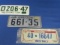 Vintage Miniature License Plates: 1953 Washington & Oregon, 1979 Montana – Ea. Appx 5” L x 2 1/4” T