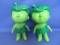 2 Vintage Advertising Figures of “Little Sprout” (Green Giant Foods) – Soft Molded Plastic – each Ap