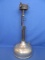 Antique Nickel Plated Coleman Quick-Lite Model Gas Table Lamp with Shade Holder 19” Tall