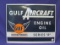 Porcelain Enamel Sign “Gulf Aircraft Engine Oil Series R” - 16 1/4” x 13” - Slightly Convex