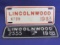 2 Bicycle License Plates – 1983 & 1988 Lincolnwood – 8” x 3” - Good vintage condition