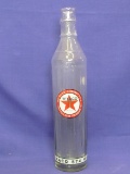 Tall Glass Bottle – Texaco 574 Oil – 14 3/4” tall – Lettering is on Decals – Good condition