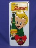 New Tin Sign “Drink Squirt” - Embossed Image – 18” x 8” - Very good condition